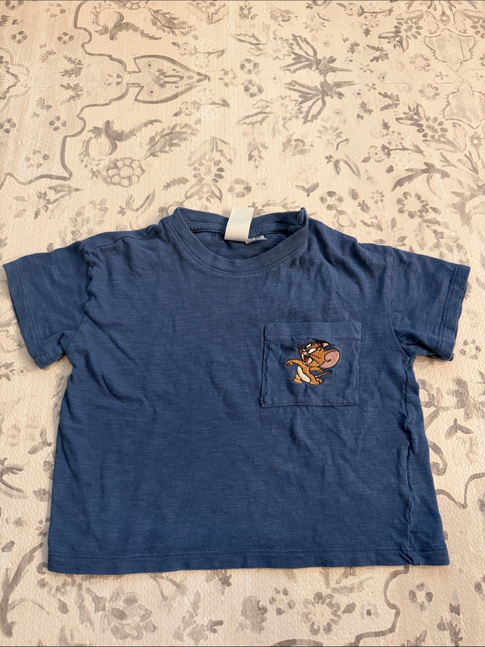 H&M Toddler Blue Tee with Jerry Pocket Patch